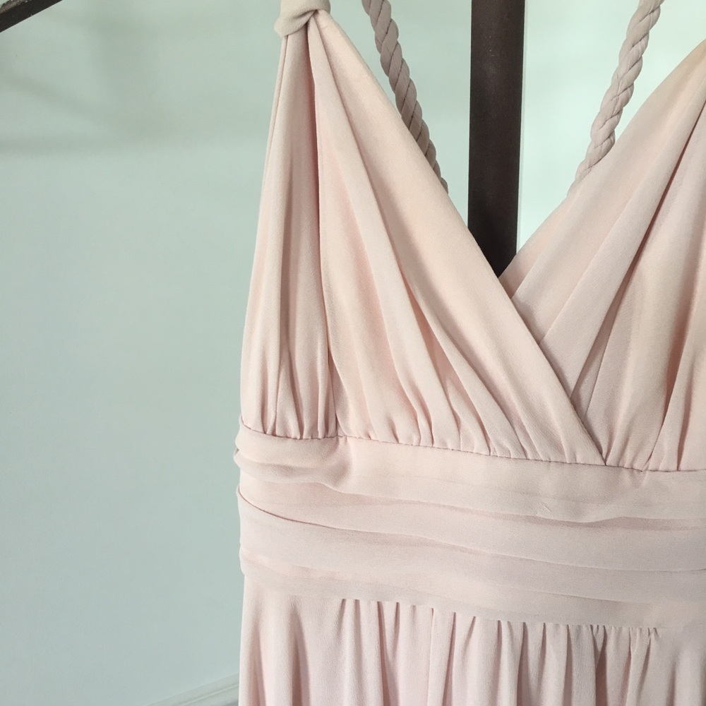 Blush Pink Maxi Bridesmaid Dress